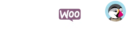 logotipo wordpress, woocommerce y prestashop